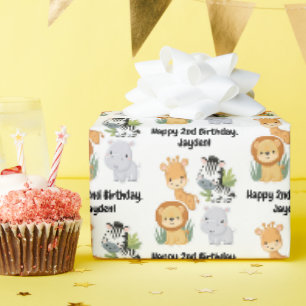 Dschungelsafari 1. 2. 3. 4. Geburtstag Geschenkpapier