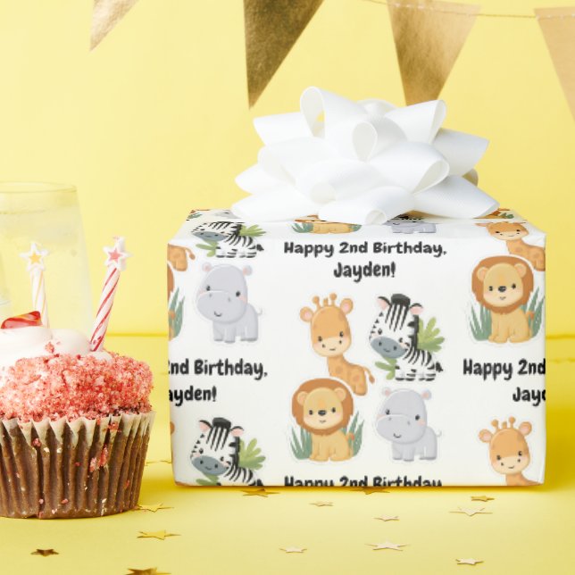 Dschungelsafari 1. 2. 3. 4. Geburtstag  Geschenkpapier (Geburtstagsparty)