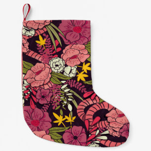 Dschungelschlangen, tropische Blume, Vintages Must Kleiner Weihnachtsstrumpf
