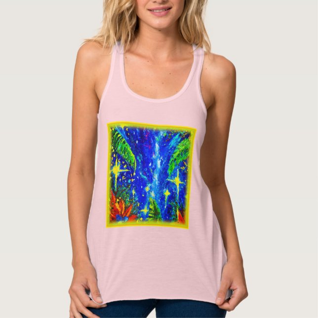 Dschungelsterne malen. Jetzt kaufen Tank Top (Vorderseite)