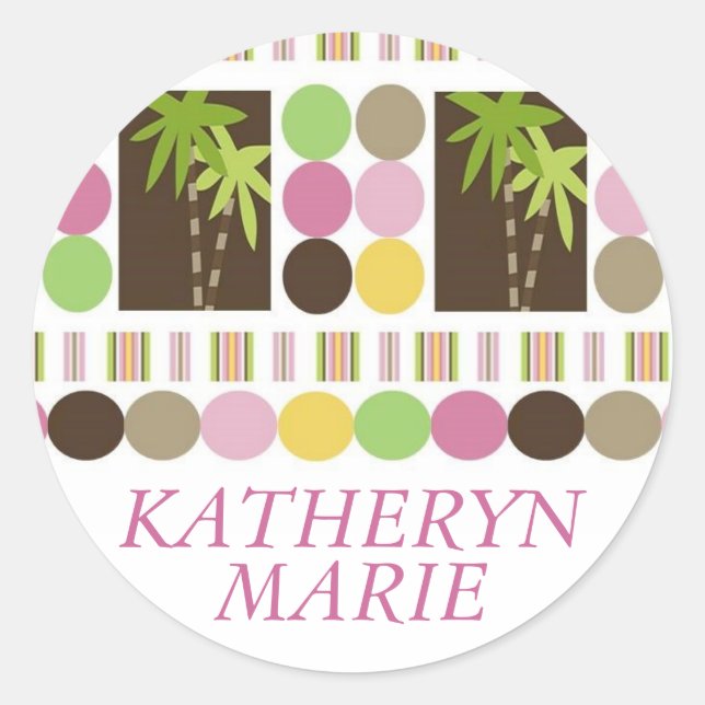 Dschungelsticker Runder Aufkleber (Vorderseite)