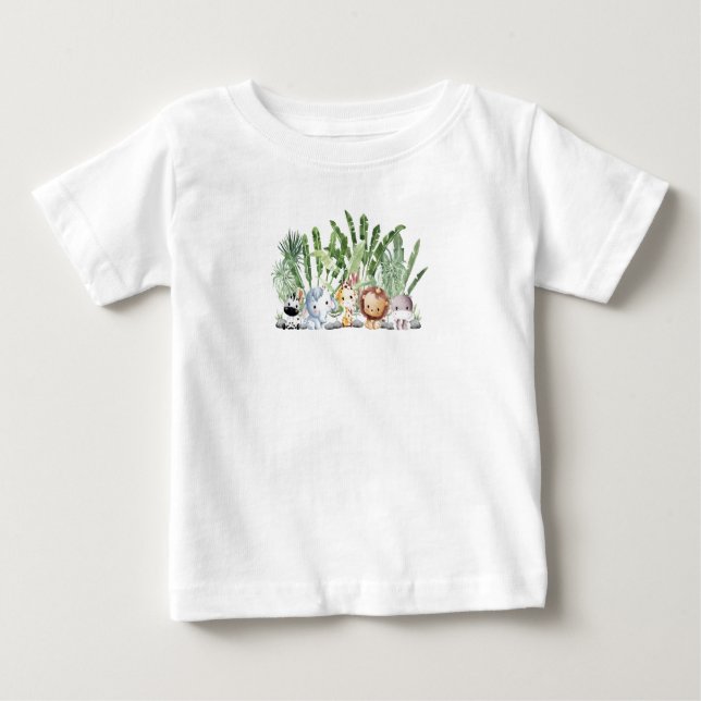 Dschungeltiere Baby T-shirt (Vorderseite)
