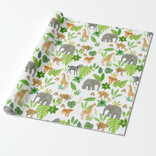 Dschungeltiere Geschenkpapier