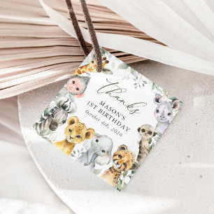Dschungeltiere, Safari, Wilder Eins, Erster Geburt Geschenkanhänger