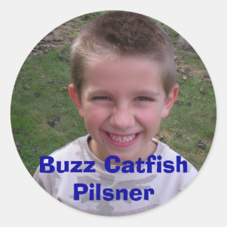 DSCN0164, Buzz Catfish Pilsner Runder Aufkleber