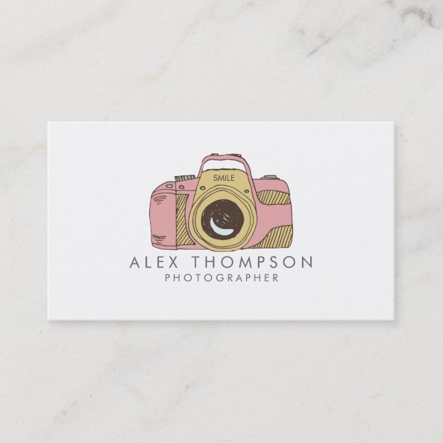 DSLR Camera Fotograf Business Cards Visitenkarte (Vorderseite)