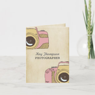 DSLR-Kamera-Zeichnung Fotograf Dankeschön-Karte Dankeskarte