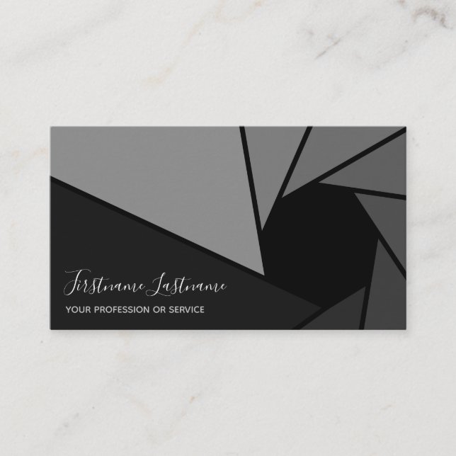 DSLR-Kameraobjektiv für Fotografen Videographen B Visitenkarte (Vorderseite)