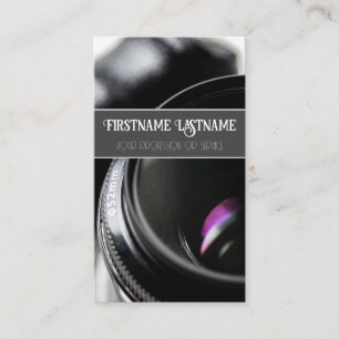 DSLR-Kameraobjektiv für Fotografen Videographen Visitenkarte