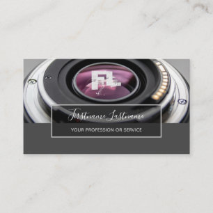 DSLR-Kameraobjektiv für Fotografen Videographen Visitenkarte