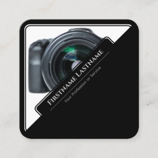 DSLR-Kameraobjektive für Fotografen, Videographen Quadratische Visitenkarte
