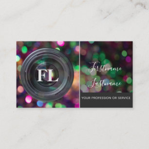 DSLR-Kameraobjektive für Fotografen, Videographen Visitenkarte