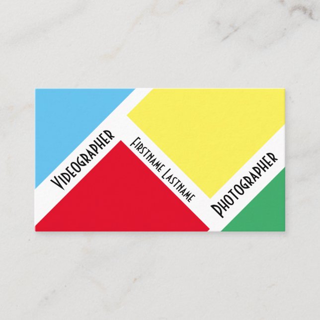 DSLR-Kameraobjektive für Fotografen, Videographen Visitenkarte (Vorderseite)