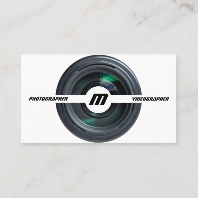 DSLR-Kameraobjektive für Fotografen, Videographen Visitenkarte (Vorderseite)