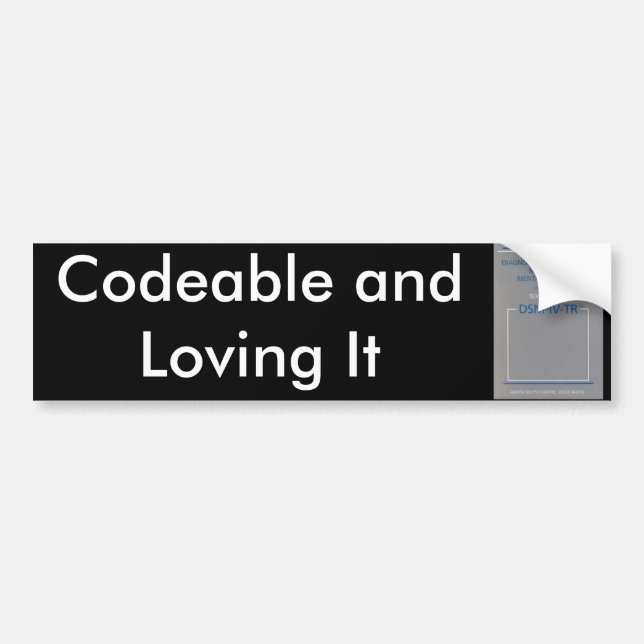 DSM-IV, Codeable und Lieben es Autoaufkleber (Vorne)