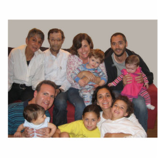 DSM u. YGM Familie Freistehende Fotoskulptur