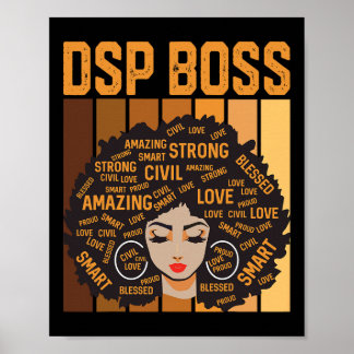 Dsp Boss Mächtiger Schwarzer Monat Schwarzer Stolz Poster
