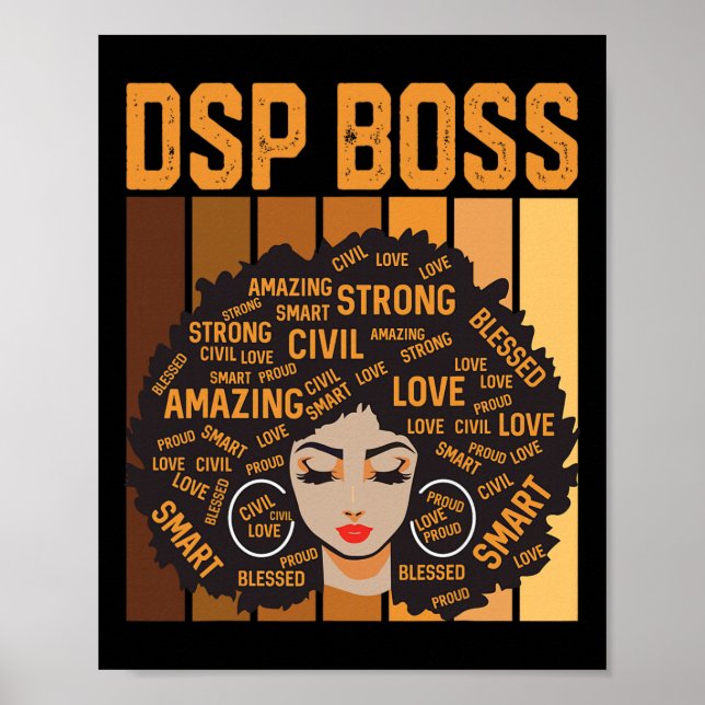 Dsp Boss Powerful Black History Month Black Pride  Poster (Vorne)