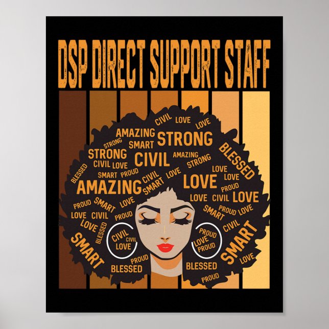 Dsp Direkthilfe-Mitarbeiter Mächtiger Schwarzer Ge Poster (Vorne)
