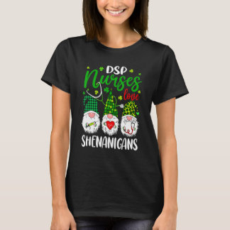 DSP Nurse Love Shenanigans Gnomes Nurse St Patrick T-Shirt