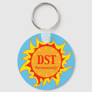 DST permanent - Sommerzeit Schlüsselanhänger