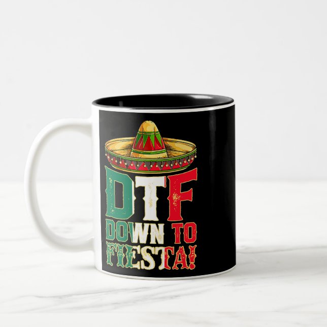 DTF bis Fiesta Mexiko Cinco de Mayo Men Mexica Zweifarbige Tasse (Links)