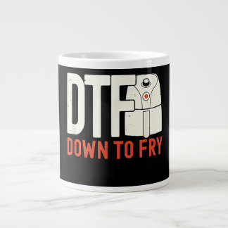 DTF Dowl to frittieren | Hühnerrückengeschenk Jumbo-Tasse