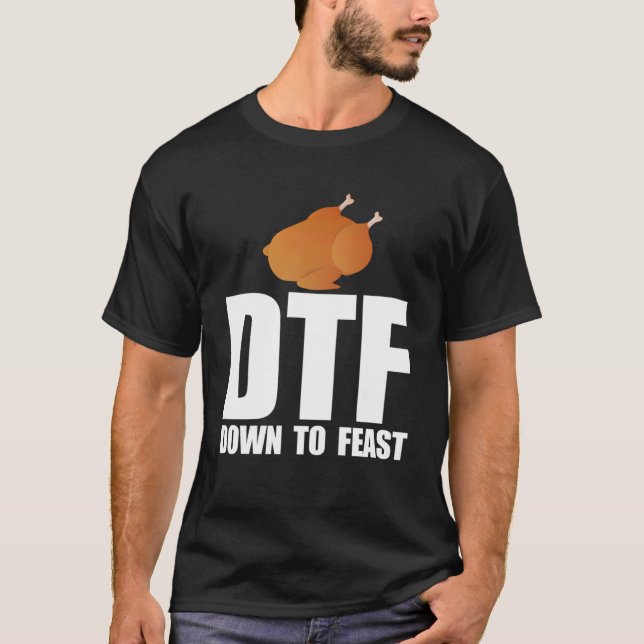 DTF NACH FEAST Erntedank Meme T-Shirt (Vorderseite)
