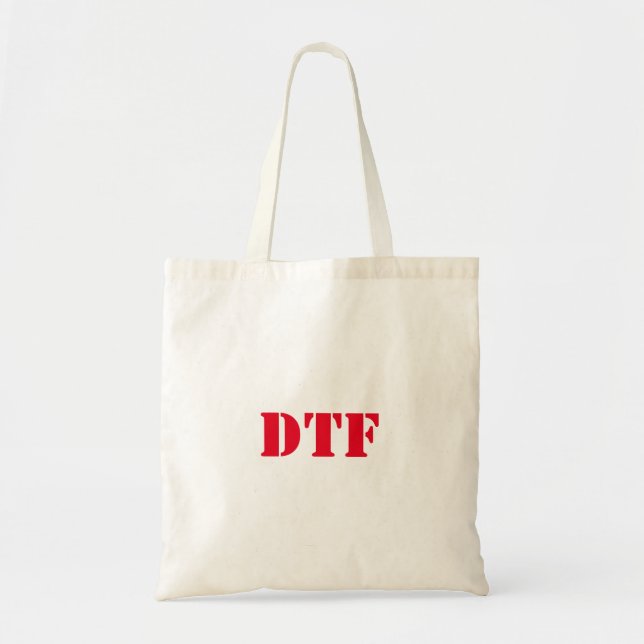 DTF SHOPPER TOTE BAG REUSABLE TRAGETASCHE (Vorne)