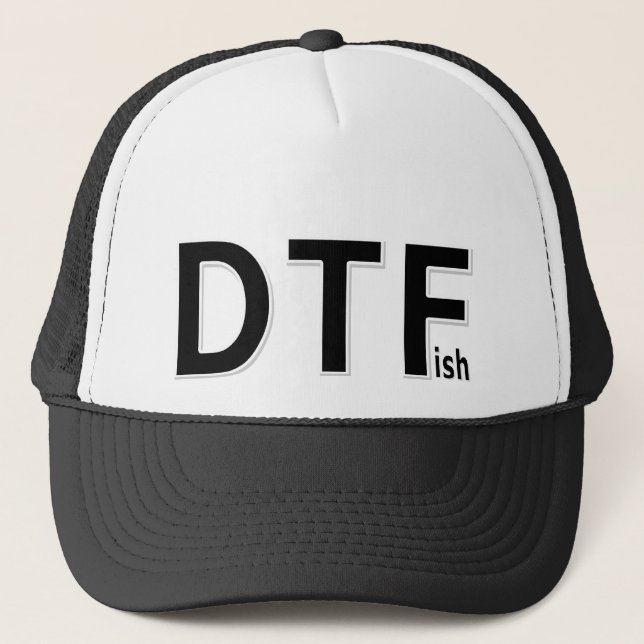 DTFish - lustiges Fischen Truckerkappe (Vorderseite)