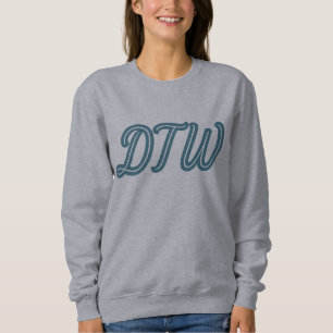DTW Detroit Airport Code - Michigan Reisegift Sweatshirt