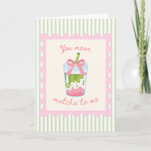 Du bedeutest Matcha für mich Karte - Pink und Grün