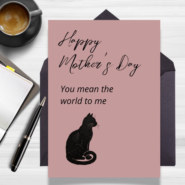 Du bedeutest mir die Welt Katze Muttertag Karte (You Mean the World to Me Cat Mother's Day Card)