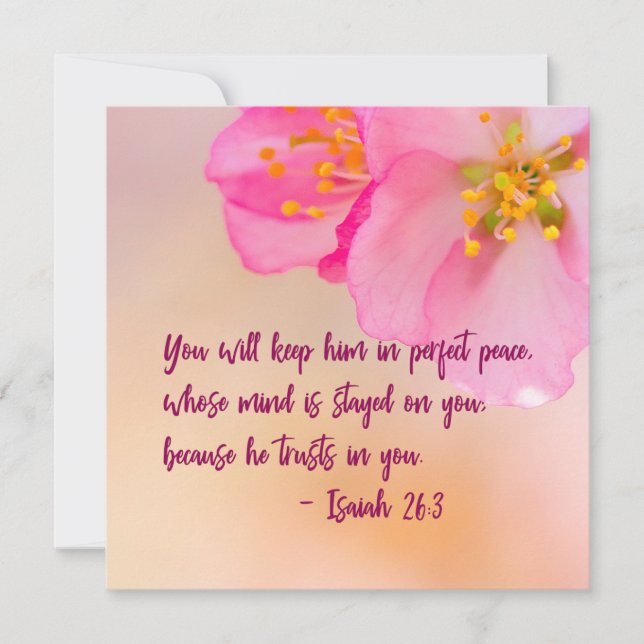 Du Behalte ihm Christliche florale Inspiration (Vorderseite)