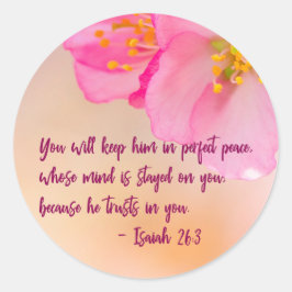 Du Behalte ihm Christliche florale Inspiration Runder Aufkleber