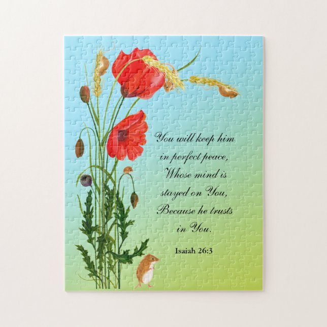 Du behalte ihn in einem vollkommenen Friedensbibel Puzzle (Vertikal)