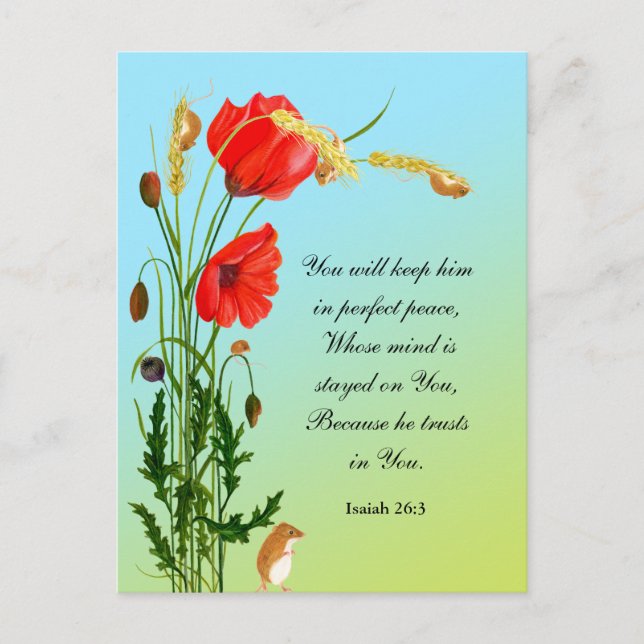 Du behalte ihn in vollkommener Ruhe Postkarte (Vorderseite)