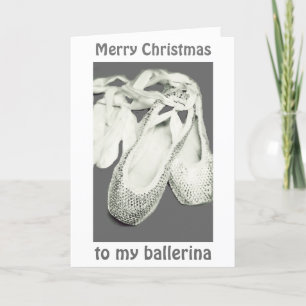 DU BEHALTE MICH AUF MEINER TOES-BALLERINA CHRISMAS FEIERTAGSKARTE