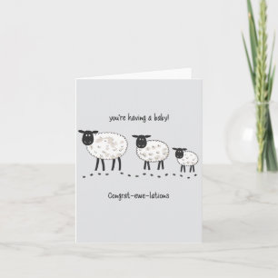 Du bekommst ein Baby Herzlichen Glückwunsch - Ewe- Karte