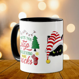 Du bekommst Socken Angry Cat Weihnachten Tasse