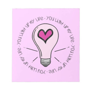 Du beleuchtest mein Leben Notizblock