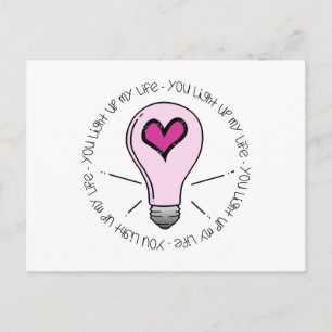 Du beleuchtest mein Leben Postkarte