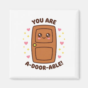 Du bist A-tür-lich lustig süß kawaii Pun Valentin Magnet