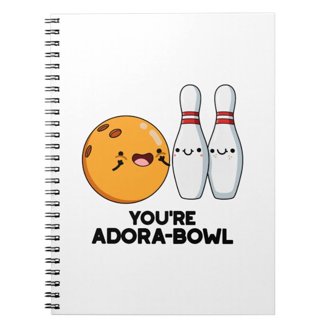 Du bist Adora-Bowl Funny Bowling Pun Notizblock (Vorderseite)