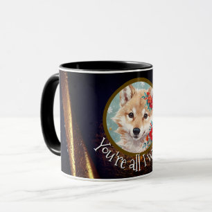 Du bist alles, was ich will - Schwarz & Gold Foto Tasse