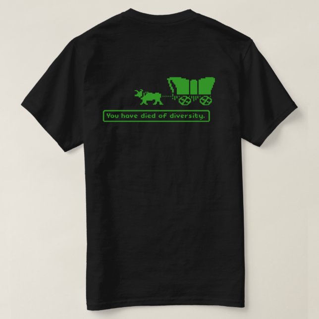 Du bist an Vielfalt T-Shirt gestorben (Design Rückseite)