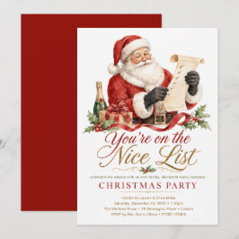 Du bist auf der Weihnachtsfeier der netten Liste Einladung