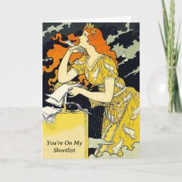 Du bist auf meiner Shortlist-Karte Feiertagskarte