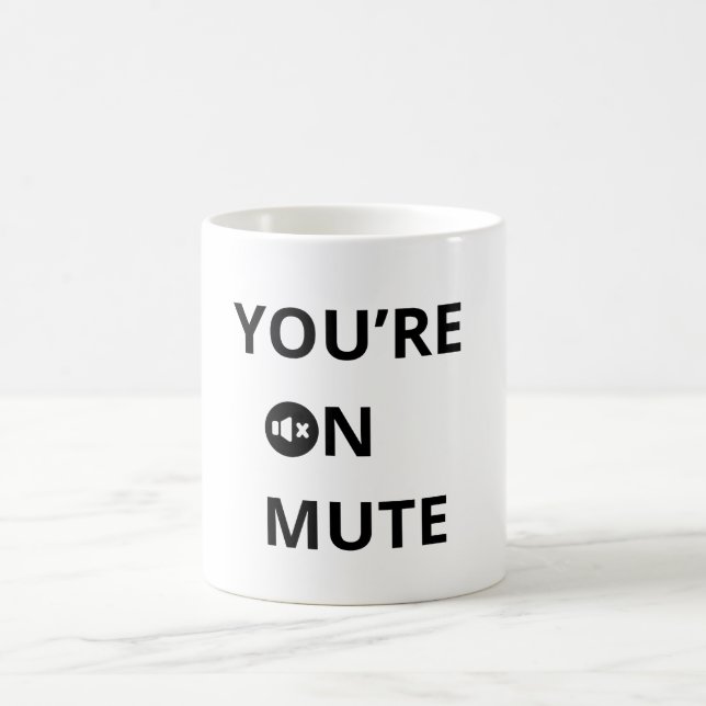 Du bist auf Stumm Kaffeetasse (Mittel)