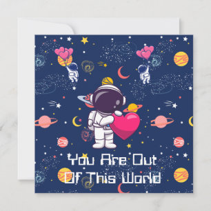 Du bist aus dieser Welt! - Weltraum Valentinstag Feiertagskarte